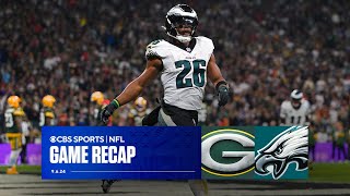 Saquon Barkley scores 3 TDs in Philly debut Jordan Love goes down with apparent injury in loss [upl. by Fulvia]