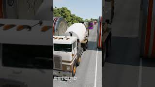 Trucks amp Buses vs Big amp Small Bollards  BeamNGDrive [upl. by Heintz]