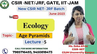 Age Pyramids ecology  L5  Unit10  Ecological Principles Genesis institute of life sciences [upl. by Nickelsen]