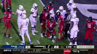 Tulsa vs 6 Cincinnati WILD Ending  2021 College Football [upl. by Katha]