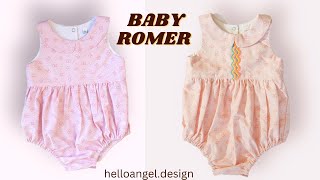 BABY ROMPER WITH SNAP CLOUSER  BEGINNER FRIENDLY  DIY ROMPER MAKING [upl. by Eibrab668]