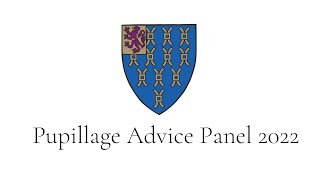 Pupillage Advice Panel 2022 [upl. by Latona]