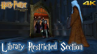 Harry Potter and the Philosophers Stone PS2 Library Restricted Section 4K [upl. by Czarra]