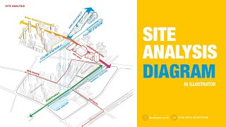 Site Analysis Axonometric Diagram in Adobe Illustrator [upl. by Ibrab]