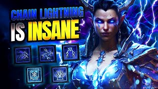 The NEW BEST Sorcerer Levelling Build  Chain Lightning Got BUFFED Lvl 150  Diablo 4 Season 5 [upl. by Llirpa483]