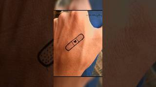 Bandage 🩹 tattoo  How to make bandage 🩹 tattoo tattoo tattooideas [upl. by Harriot]