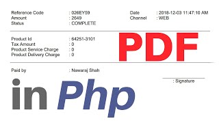 How to make PDF Invoice in PHP using FPDF library [upl. by Nagrom]