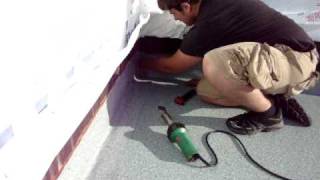 How to install deck roof  IB DeckShield inside corner flashing installation on a flat roof deck [upl. by Ianej]