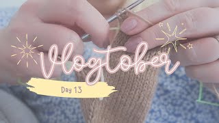 Vlogtober 2024 13 Knit with me 🧶 [upl. by Ilime68]