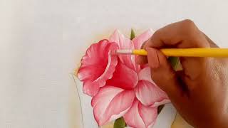 Como Pintar Flores  Narcisos Rosas [upl. by Hadlee]