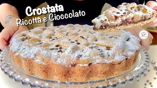 CROSTATA DI RICOTTA e CIOCCOLATO con NUTELLA facile e veloce [upl. by Analos207]