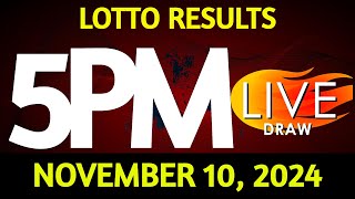 Lotto Result Today 500 pm draw November 10 2024 Sunday PCSO LIVE [upl. by Lled]