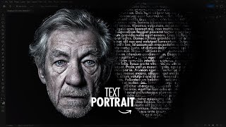 Make a TYPOGRAPHIC PORTRAIT in Photoshop The Art of Typography [upl. by Harihs]