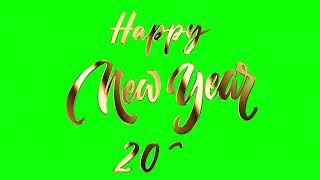 Happy New Year 2025 Stunning Gold Text Animation on Green Screen [upl. by Terr]