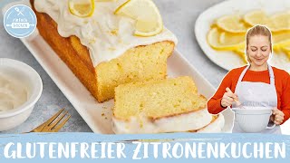 Zitronenkuchen glutenfrei mit FrischkäseFrosting 😍💛 🍋  Einfach Backen [upl. by Cul]