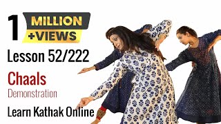 Chaals Demonstration in Kathak for Beginners  Learn Kathak Online  Lesson 52222 [upl. by Azne]