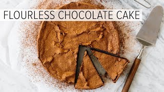 FLOURLESS CHOCOLATE CAKE  easy glutenfree paleo and keto friendly [upl. by Zaria]