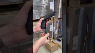 test shot Sig Sauer p226 pellet gun after removing the pellets stuck in the barrel airgun [upl. by Isadora]