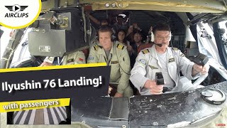 Unbelievable 2019 Landing of SovietEra Ilyushin 76 with Passengers in the Cockpit AirClips [upl. by Tilden699]