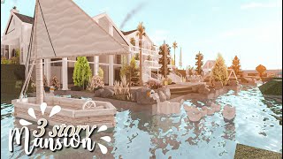 3 Story Lake House Mansion  Bloxburg Speedbuild 500k [upl. by Rivi]