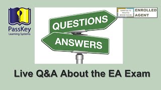 Live QampA About the EA Exam Should I Take the 3 Exam Parts in Order [upl. by Hultin]