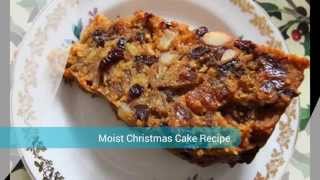 Easy Moist Christmas Cake Recipe [upl. by Laefar]