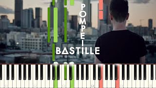 Pompeii  Bastille Piano Tutorial Synthesia [upl. by Eornom]