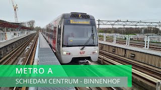 Classic Cabinerit  Metro Rotterdam  Lijn A Schiedam Centrum  Binnenhof [upl. by Obidiah162]