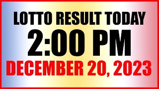 Lotto Result Today 2pm December 20 2023 Swertres Ez2 Pcso [upl. by Elbert815]