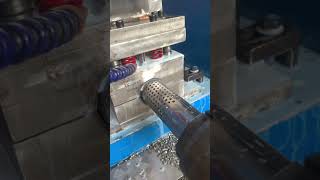 Exhaust Pipe Hole Filter Oil Field Pipe Filter Basket CNC Hydraulic Punching Machine [upl. by Schramke997]