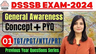 DSSSB Vacancy2024  DSSSB General Awareness Previous Year MCQs Class 1 dsssb2024 dsssb tgt [upl. by Bickart]