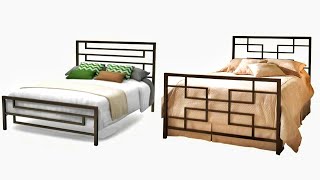 50 Modern Metal Bed Design Ideas 2021  Metal Furniture Ideas [upl. by Enitnemelc702]