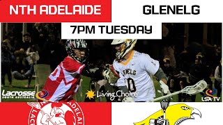 LSA TV  Living Choice Australia Mens State League  North Adelaide Lacrosse Club V Glenelg Lacrosse [upl. by Kristie]