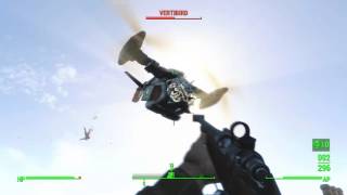 Fallout 4  How to destroy a vertibird Hunting rifleGrenade [upl. by Knapp746]