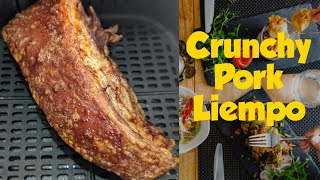 Airfryer  Crunchy Pork Liempo  Easy Recipe amp No need to add oilKuyschad foodfoodiepork [upl. by Nosirrag492]