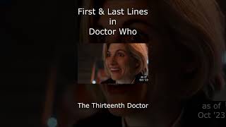 Thirteenth Doctor  First amp Last Lines shorts [upl. by Baggs]