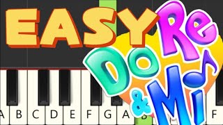 EASY⭐25 DoReMi Song  One Hand Beginner Piano Tutorial [upl. by Hnil192]