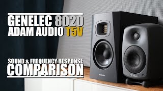 Genelec 8020D vs Adam Audo T5V  Sound amp Frequency Response Comparison [upl. by Pasol]