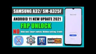 Remove Frp Samsung A32 Bit 2  Bypass Google Account SmA325F U2 latest security [upl. by Barbe]