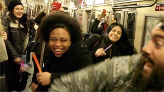 Dj Dance Party on the NYC Subway [upl. by Marola]