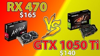 RX 470 vs GTX 1050 Ti  NEW GAMES Benchmark [upl. by Thomson]