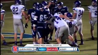 Higley 11 James Garcia 1 yd TD rush [upl. by Aerdnaz]