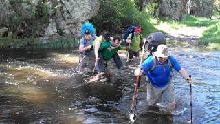 Fording a river in the Black Hills [upl. by Ellenahc129]