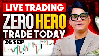 🔴26 SEP Nifty zero hero live trading bank nifty trading optionstrading trading livetrading [upl. by Westfall]