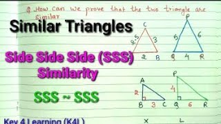 Similarities of triangles  Class 10 maths chapter 6 Similar Triangles  SSS SAS AA Similarities [upl. by Ryann]