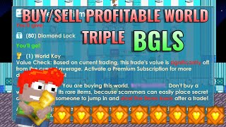 TRIPLE YOUR DLS BUYSELL PROFITABLE WORLD 1BGL BUDGET  GrowTopia [upl. by Luigino]