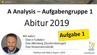 Mathe Abitur Bayern 2019 Analysis Teil A Gruppe 1 Aufgabe 1 [upl. by Idac]