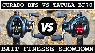 DAIWA TATULA BF70 VS SHIMANO CURADO BFS Bait Finesse Reel SHOWDOWN [upl. by Neerac]