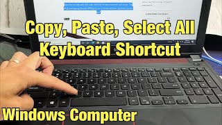 How to Copy Paste Select All using Keyboard Shortcut on Windows Computer [upl. by Benedikta269]