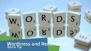 Quick Tip 2 Wordiness and Redundancy [upl. by Nylloc]